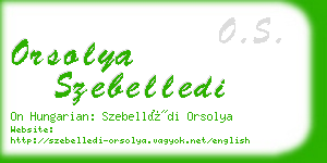 orsolya szebelledi business card